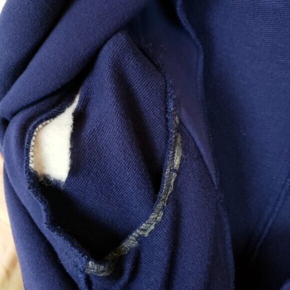 NWT Norma Kamali Navy Blue Jacket Blazer Stretch Knit size XL Office Career - Picture 11 of 12